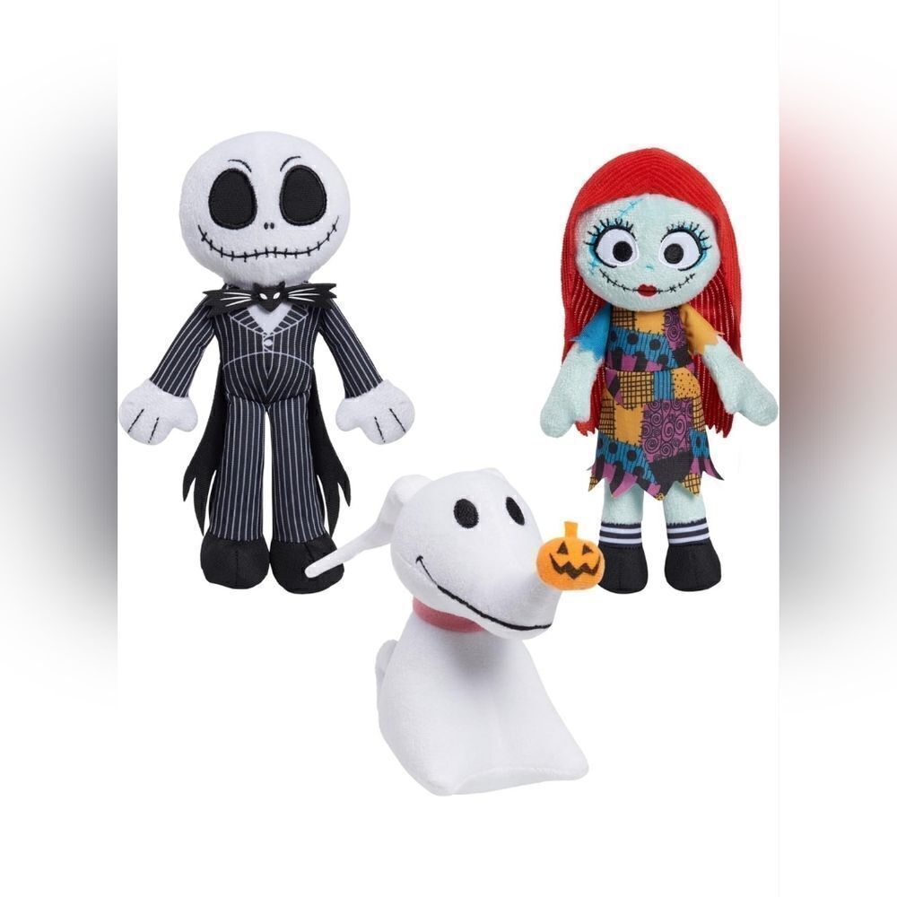 Disney Tim Burton's The Nightmare Before Christmas Small Plush 3-Pack Bundle New